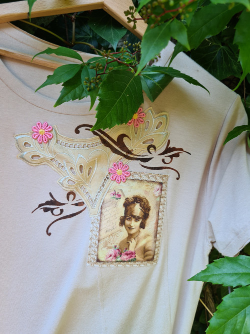 Boho tunika v béžové, L — foto 2