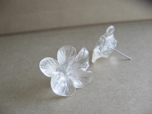 Invisible flower, náušnice — foto 3