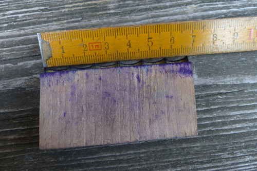 Vlnky ...dřevěné razítko na textil, modrotisk — foto 5