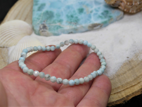 Larimar - broušený náramek — foto 2