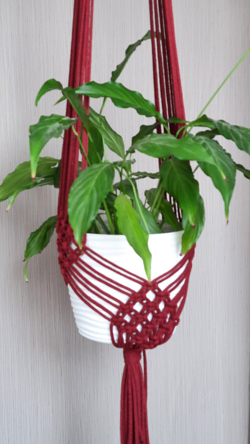 Macramé závěs na květináč 1 — foto 3