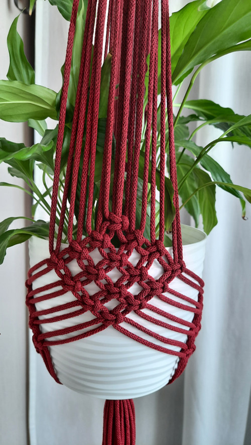 Macramé závěs na květináč 1 — foto 2