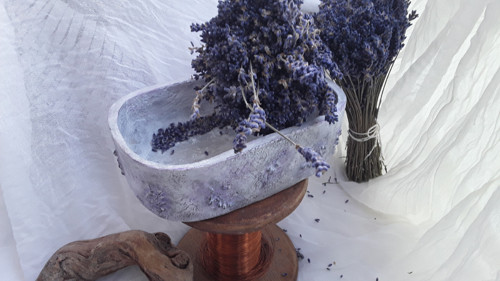 Betonová miska " Provence+levandule " — foto 3