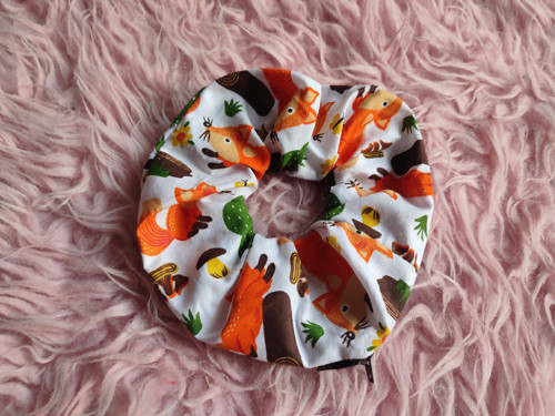 Scrunchie zipper liščí gumička s kapsičkou — foto 2
