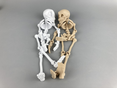 Kosťák - flexi figurka, bílá, 3D tisk — foto 3