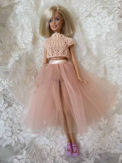 TUTU sukně pro Barbie meruňková — foto 3