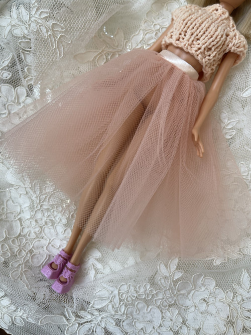 TUTU sukně pro Barbie meruňková — foto 2
