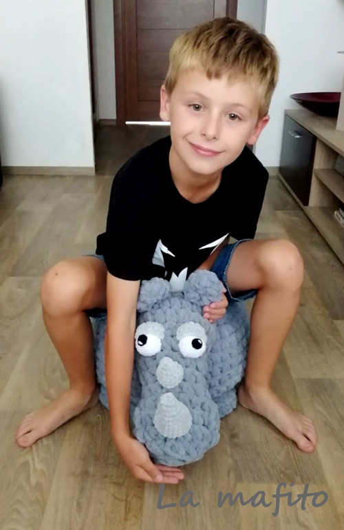 Puff nosorožec- podsedák -návod- — foto 6