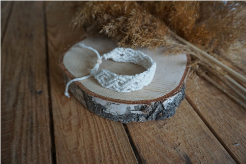 Macramé náramek Natural (E) — foto 4