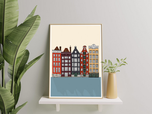 Plakát Amsterdam Nizozemsko A5 — foto 4