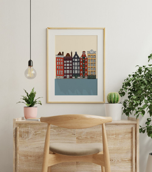 Plakát Amsterdam Nizozemsko A5 — foto 2