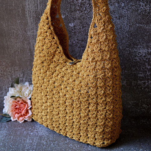 ELISE- háčkovaná kabelka 55x 26cm — foto 5
