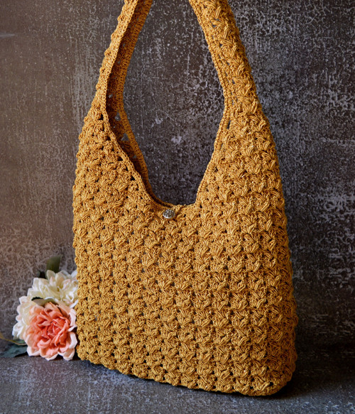 ELISE- háčkovaná kabelka 55x 26cm — foto 2