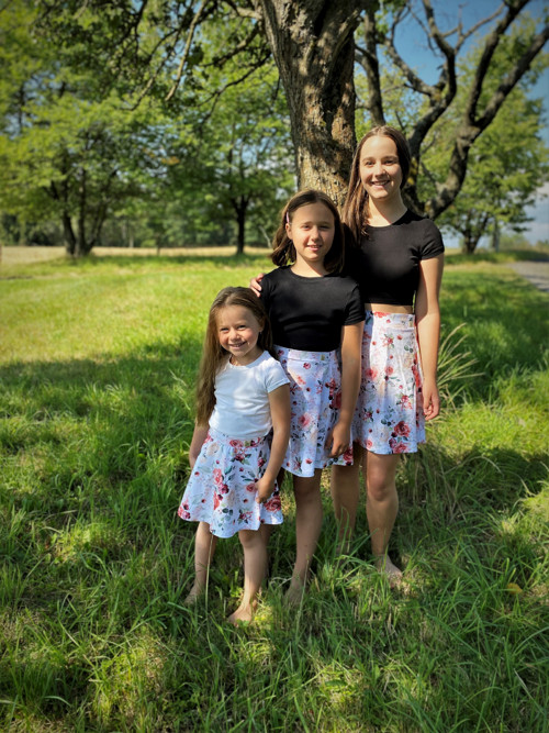 Dámská půlkolová sukně - Divoké růže — foto 5