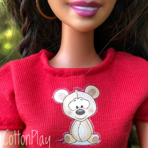 Barbie - tričko červené s myškou — foto 2