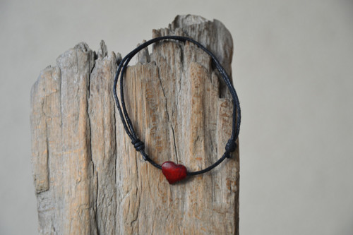 Náramek srdeční záležitost - dark red — foto 2