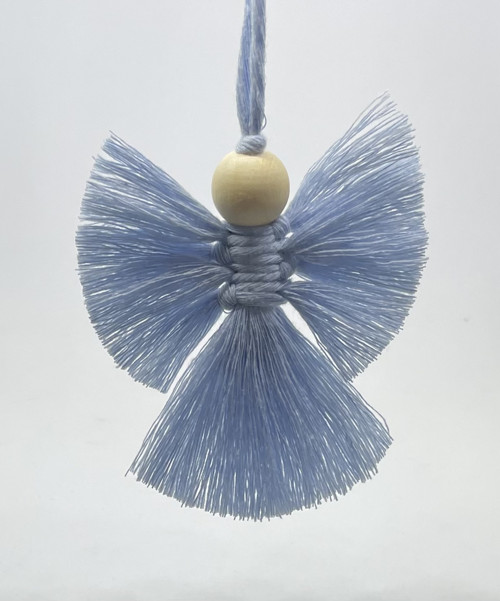 Anděl - světlá modrá - macramé — foto 2