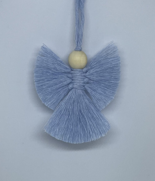 Anděl - světlá modrá - macramé — foto 3