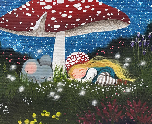 Muchomůrkové děvčátko - 30x30cm — foto 2
