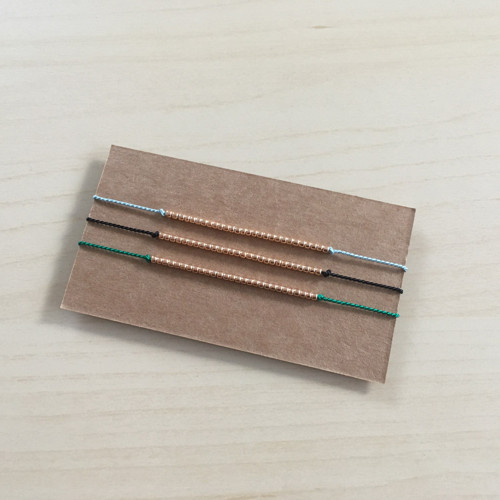 Náramek BASIC SILK Rosegold - light blue — foto 3