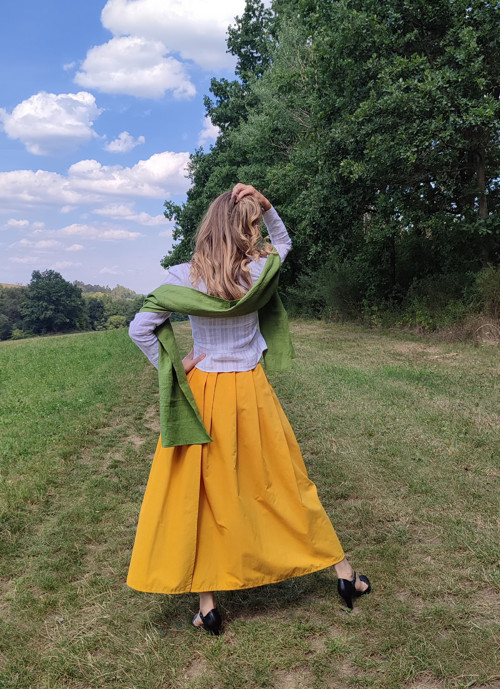 LNĚNÝ ŠÁL - ZELENÝ — foto 2