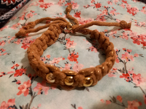 Boho náramek / CARAMEL-GOLD — foto 2