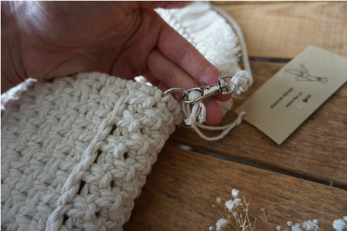 Macramé kabelka Natural (L) — foto 4