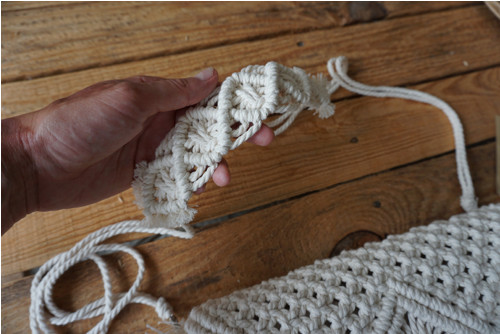 Macramé kabelka Natural (L) — foto 3