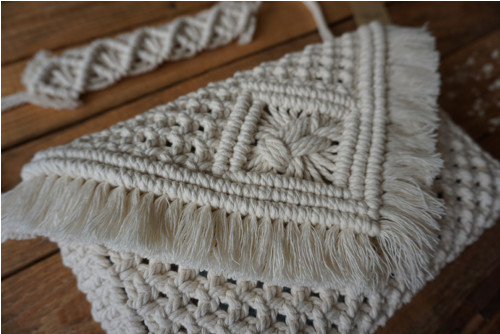 Macramé kabelka Natural (L) — foto 2