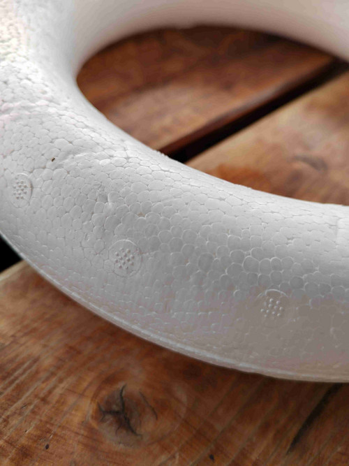Věnec Ø26,5 cm polystyren bílá — foto 2