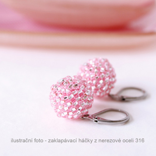 Ocel - duhové náušnice kuličky — foto 5