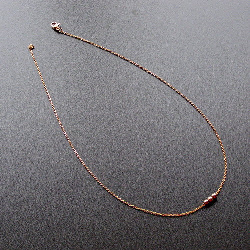 3 KULIČKY ROSE GOLD*ocelový náhrdelník — foto 3