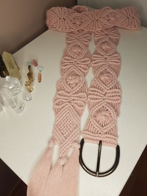 Boho Macrame Autorský Opasek — foto 2
