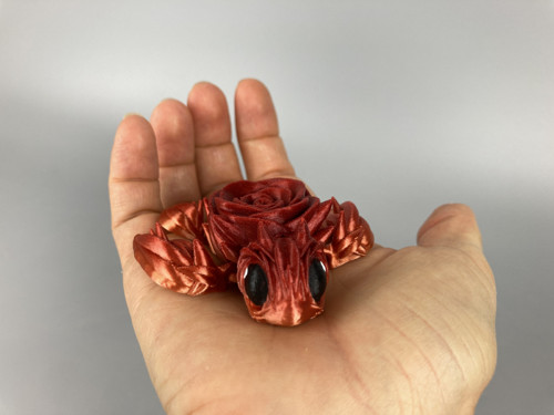 Růžičková želva - ohnivá, 7cm, 3D tisk — foto 5