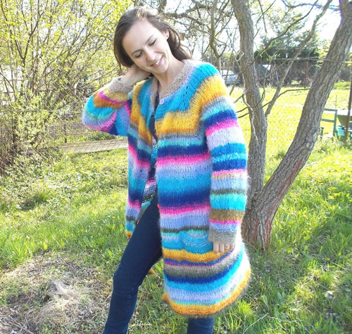 Mohérový dlouhý svetr oversize — foto 4