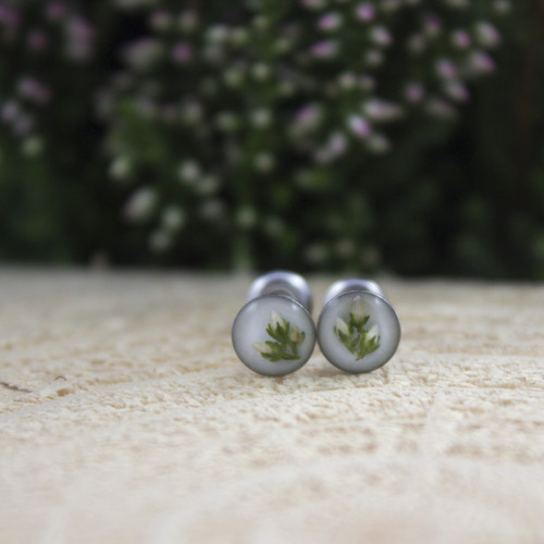 Vřesové mini náušnice 6 mm — foto 2
