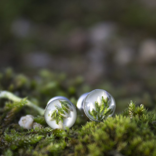 Vřesové mini náušnice 6 mm — foto 6
