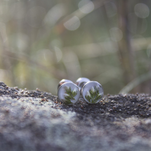 Vřesové mini náušnice 6 mm — foto 5