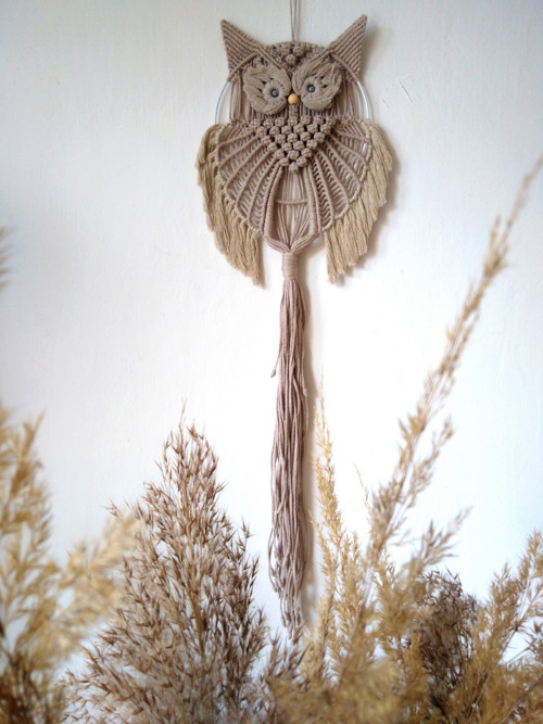 Macramé sova, amulet — foto 2