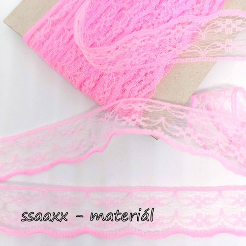 Polyesterová krajka ~ 20 mm ~ růžová — foto 3