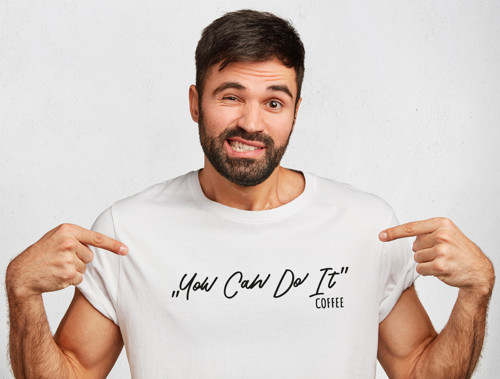 Tričko "YOU CAN DO IT " COFFEE — foto 3