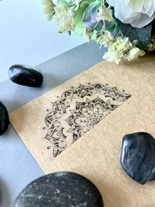 Samolepka půlmandala transparentní — foto 4