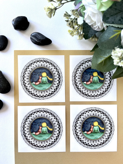 Samolepka mandala Malý princ, transparentní — foto 3