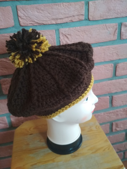 Dámský baret s bambulkou — foto 3