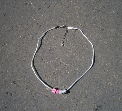 White & Pink Beads Necklace — foto 2