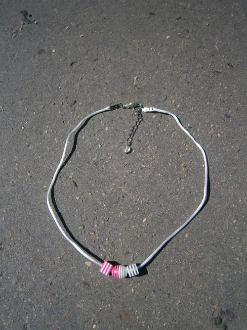 White & Pink Beads Necklace — foto 3
