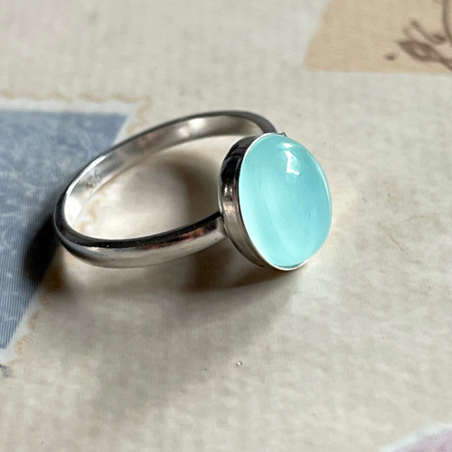 Stříbrný prsten AG925 s chalcedonem — foto 3