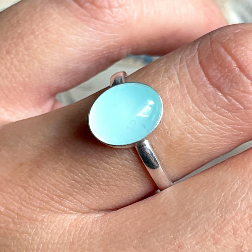 Stříbrný prsten AG925 s chalcedonem — foto 2