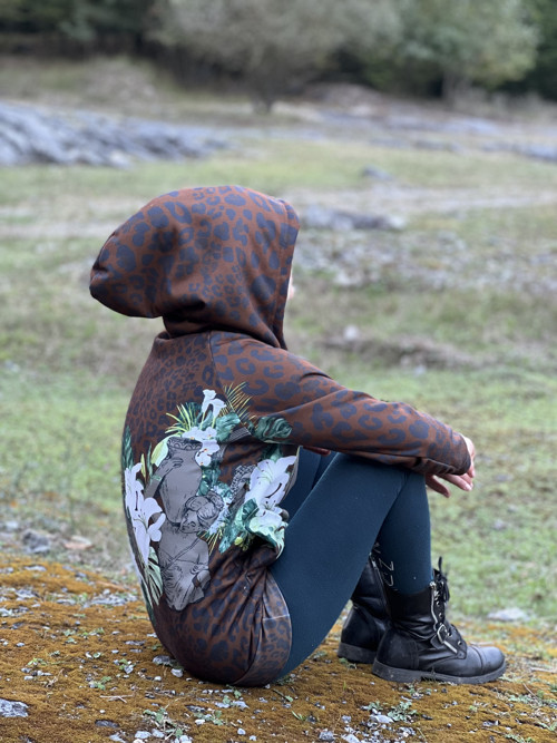 ANTIQUE LEOPARD - hrubá termo mikina — foto 6