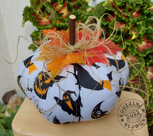 Šitá dýně HALLOWEEN BÍLÁ — foto 4